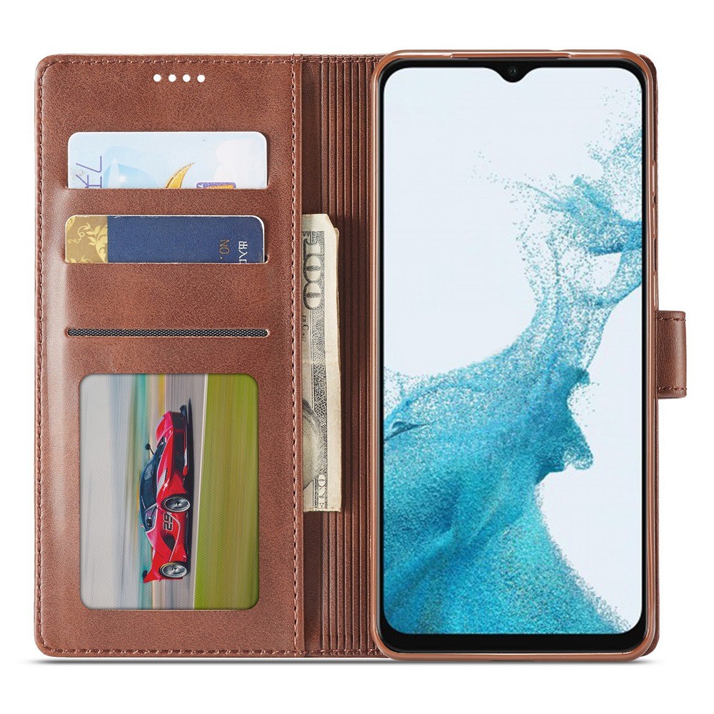 LC.IMEEKE LC.IMEEKE Samsung Galaxy A23 5G Fodral Läder Röd/Rosa