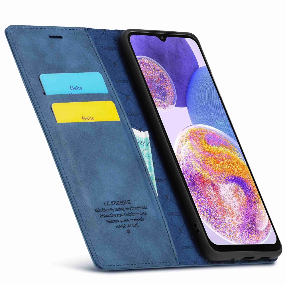 LC.IMEEKE LC.IMEEKE Samsung Galaxy A23 5G Fodral Flip Läder Blå