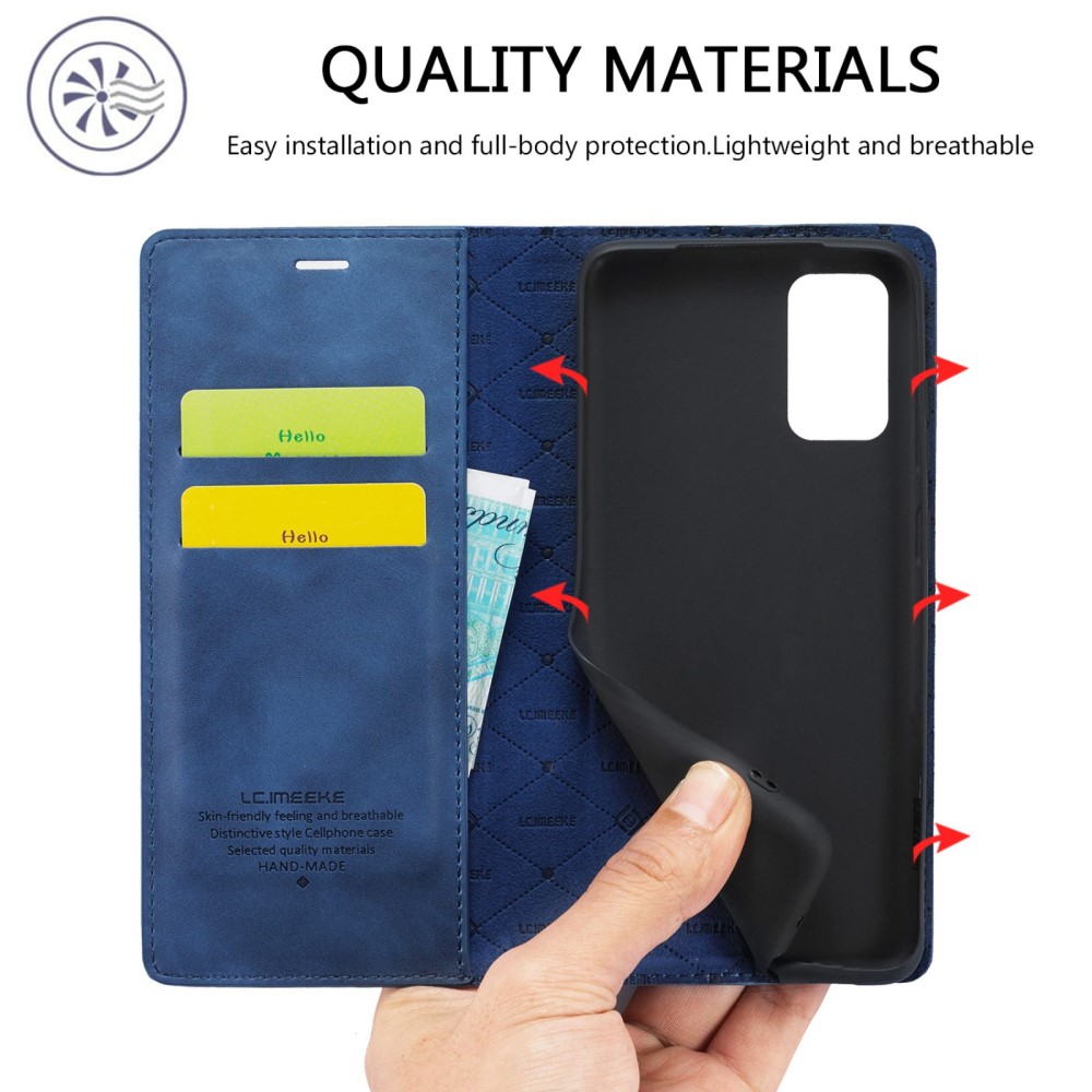 LC.IMEEKE LC.IMEEKE Samsung Galaxy A23 5G Fodral Flip Läder Blå