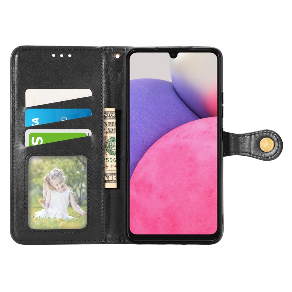  Samsung Galaxy A23 5G Fodral PU Läder Svart