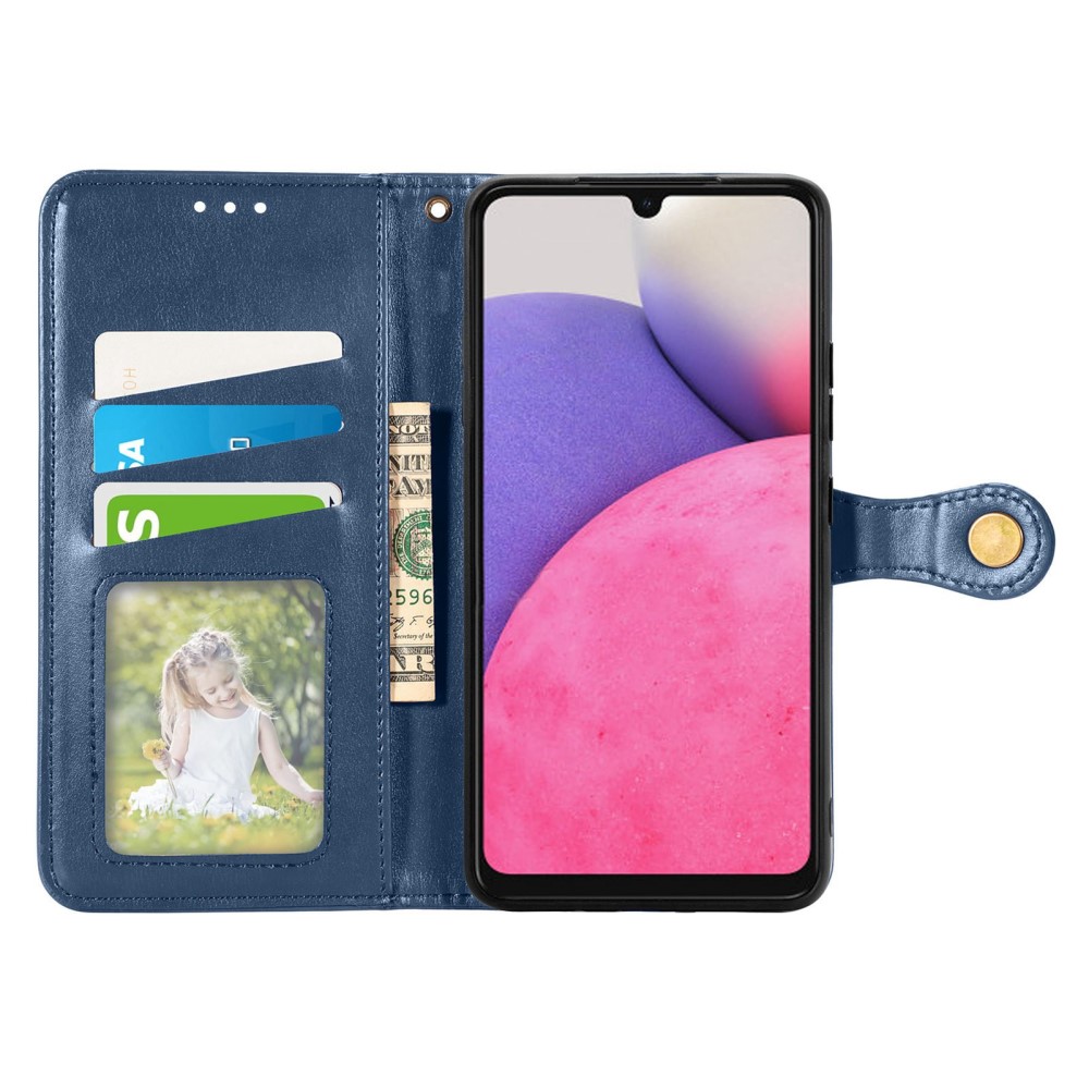  Samsung Galaxy A23 5G Fodral PU Läder Blå