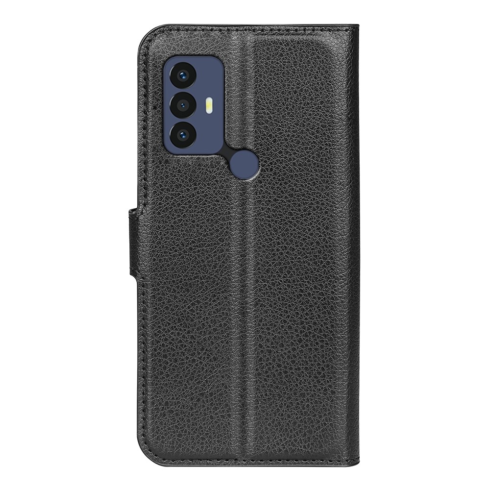  TCL 305 (2022) Fodral Litchi Läder Svart