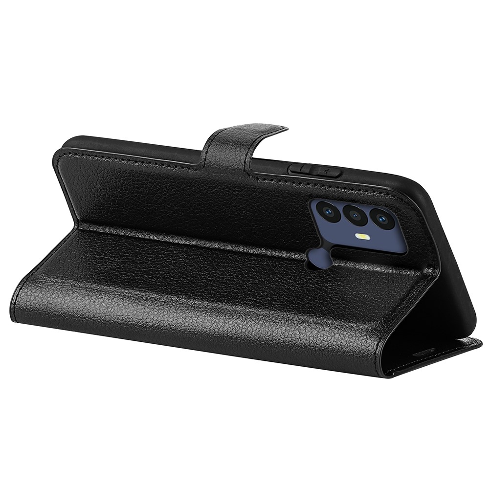  TCL 305 (2022) Fodral Litchi Läder Svart