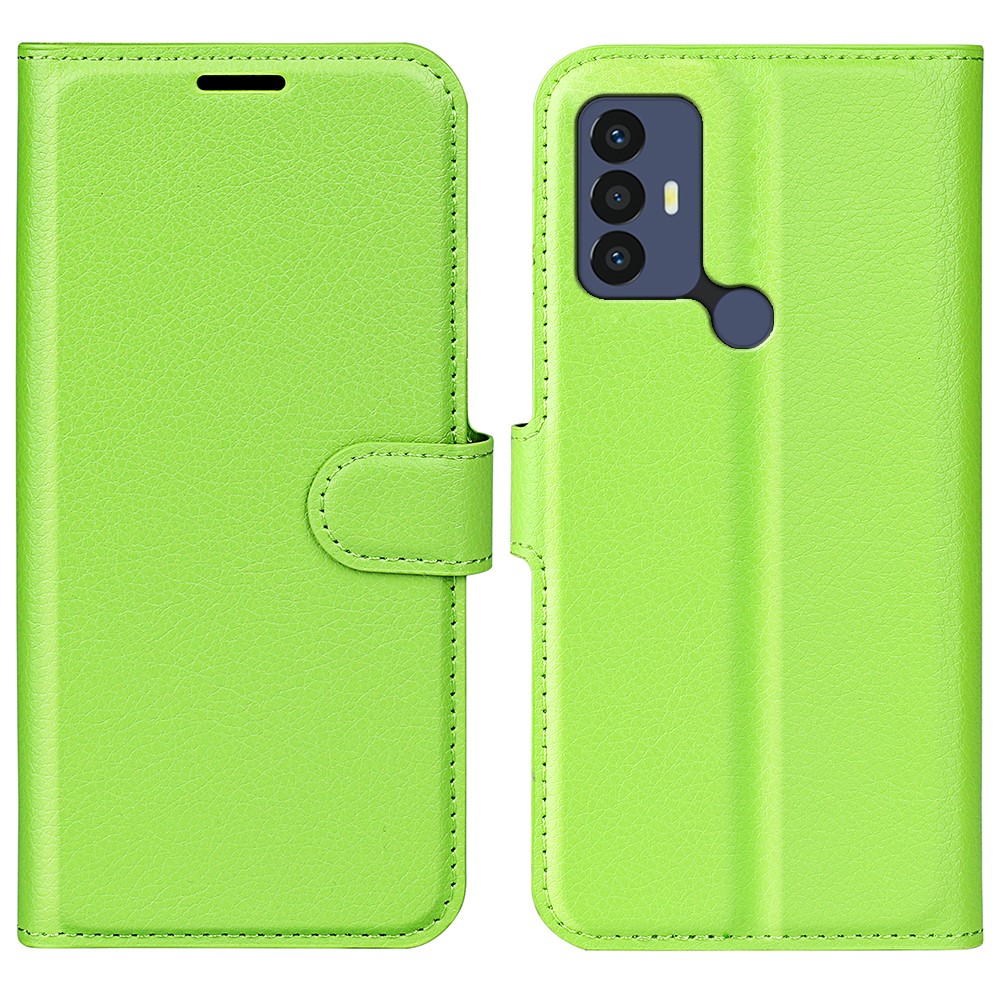  TCL 305 (2022) Fodral Litchi Läder Grön