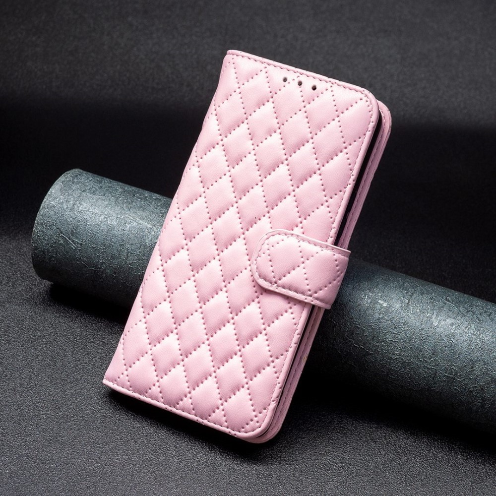  Samsung Galaxy A04s / A13 4G/5G Fodral Diamond Läder Ljus Rosa