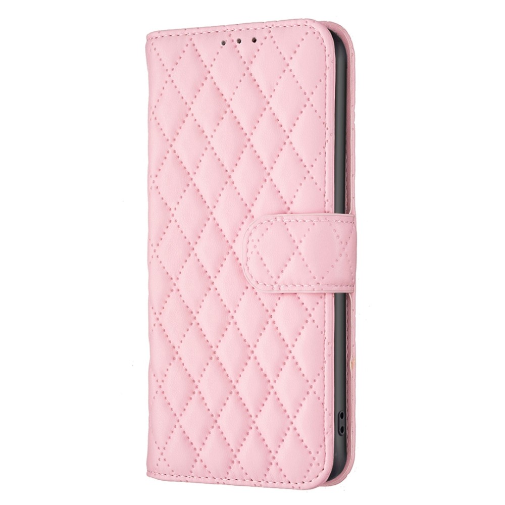  Samsung Galaxy A04s / A13 4G/5G Fodral Diamond Läder Ljus Rosa