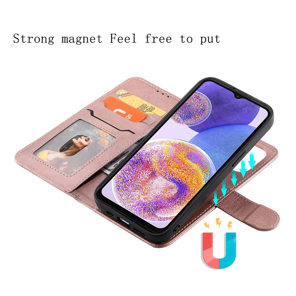  Samsung Galaxy A23 5G 2in1 Magnet/Plånboksfodral Roséguld