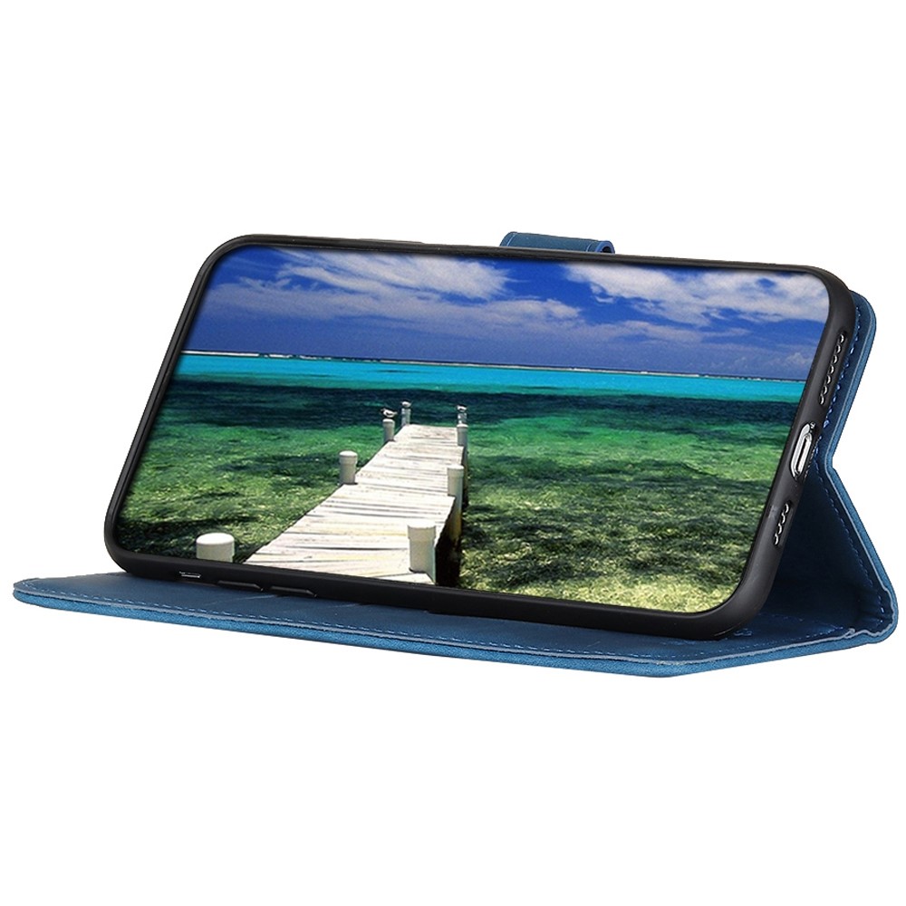 KHAZNEH KHAZNEH Motorola Moto G32 Fodral Retro Läder Blå