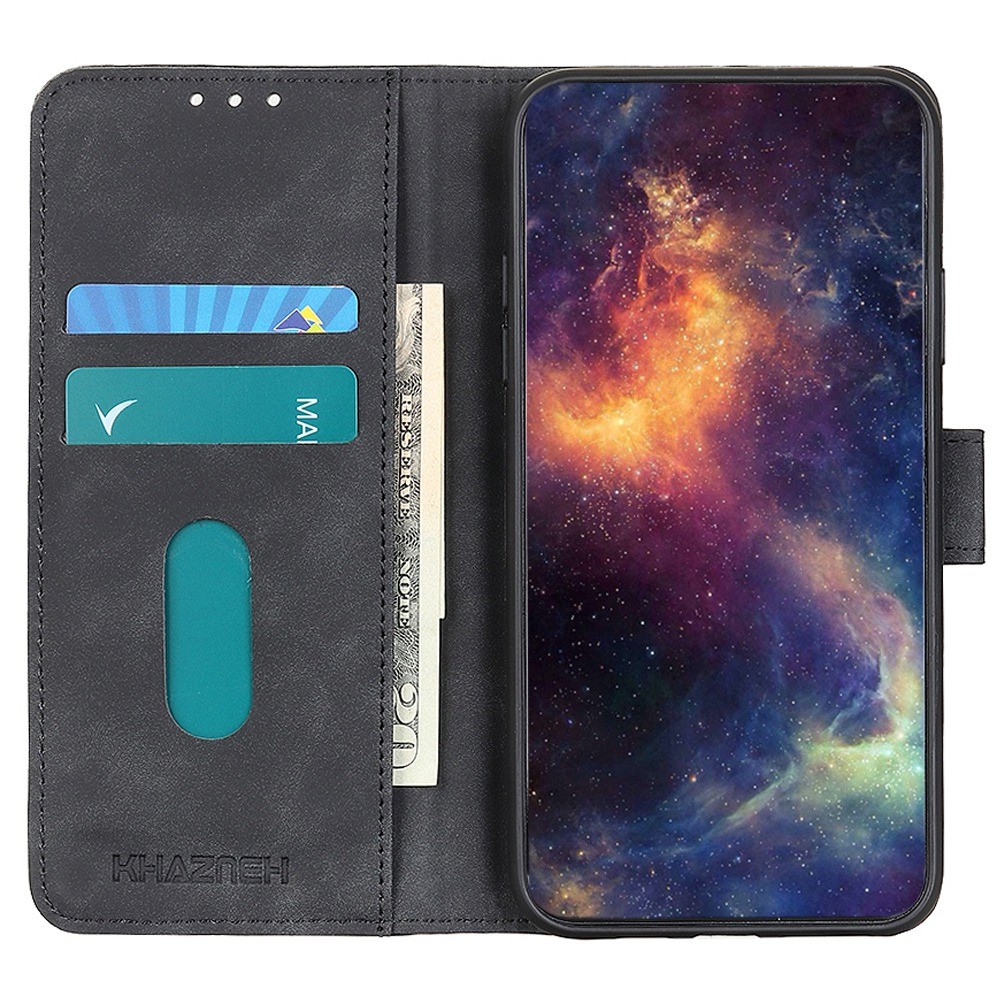 KHAZNEH KHAZNEH Motorola Moto G32 Fodral Retro Läder Svart