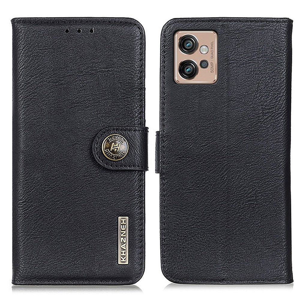 KHAZNEH KHAZNEH Motorola Moto G32 Fodral Läder Svart