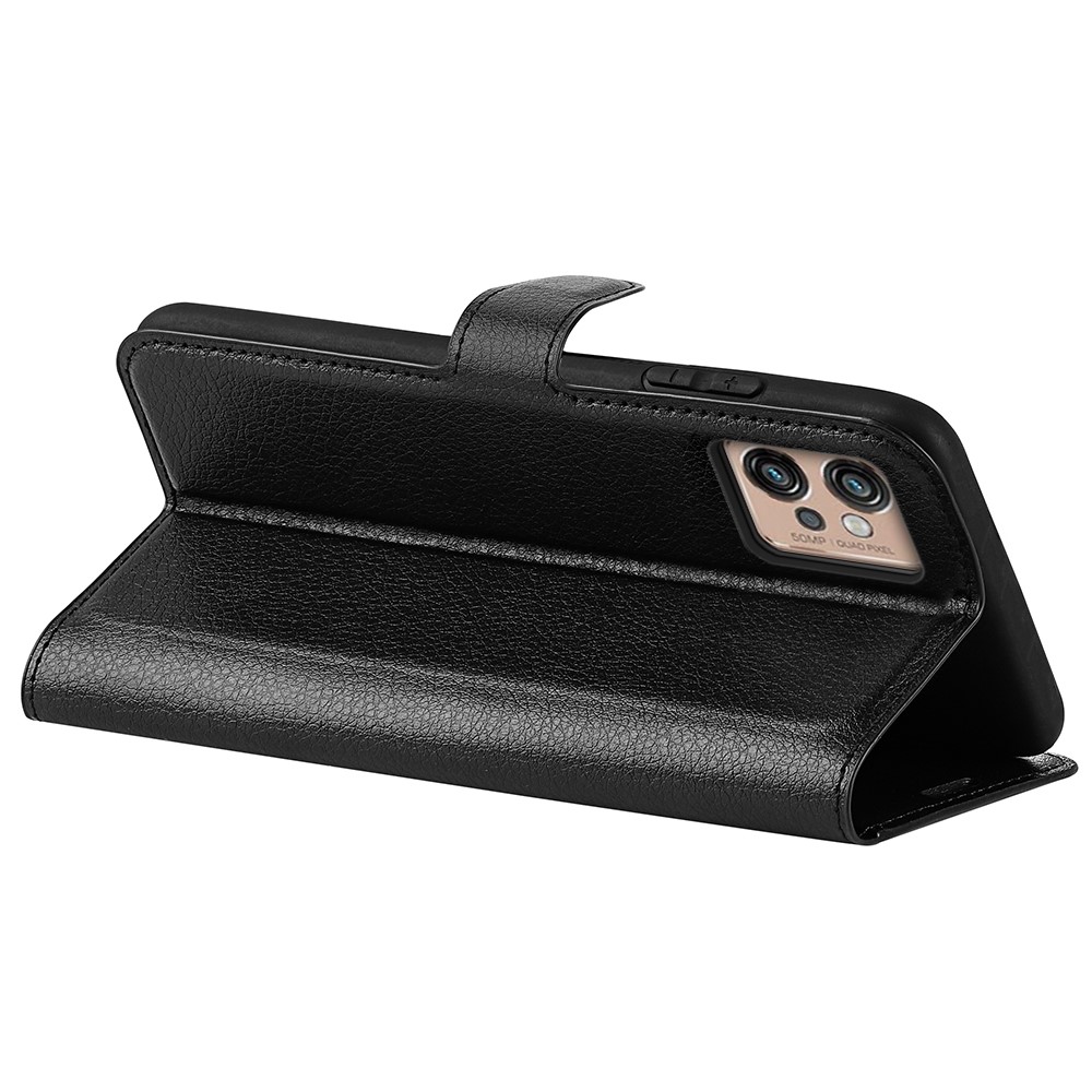  Motorola Moto G32 Fodral Litchi Läder Svart