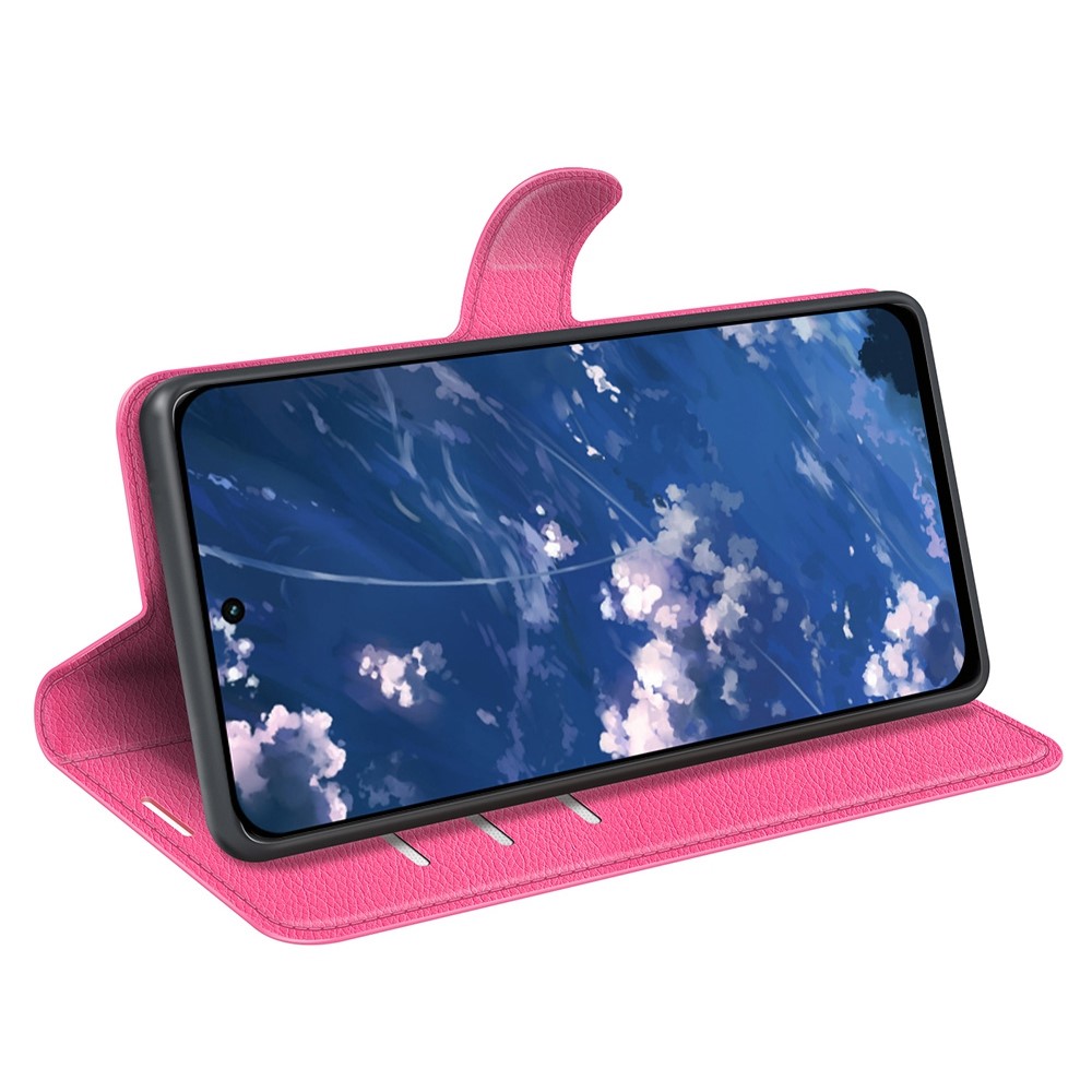  Motorola Moto G32 Fodral Litchi Läder Rosa