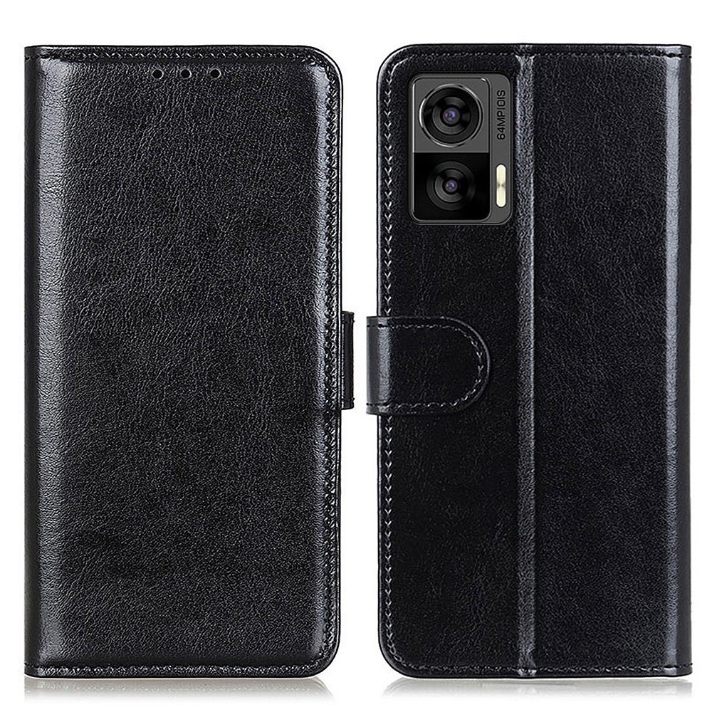  Motorola Edge 30 Neo 5G Fodral Crazy Horse Läder Svart