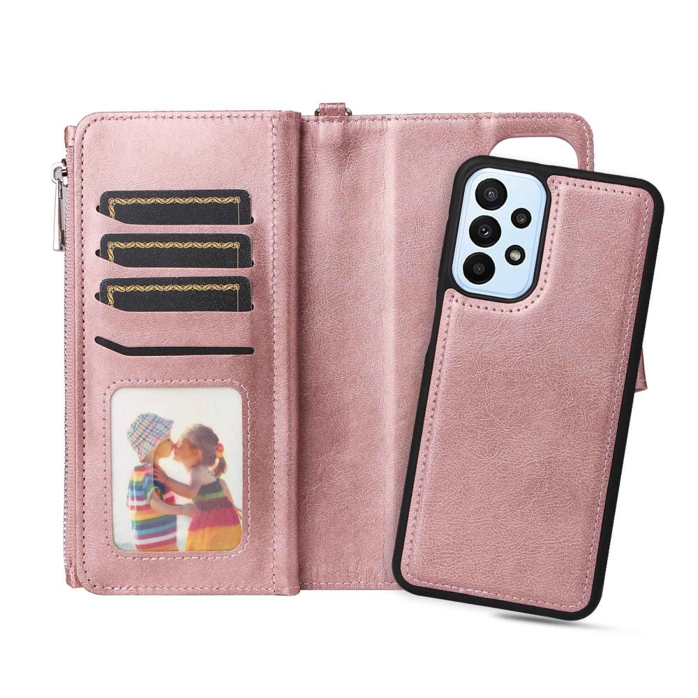  Samsung Galaxy A23 5G 2in1 Magnet Skal / Plånboksfodral Roséguld