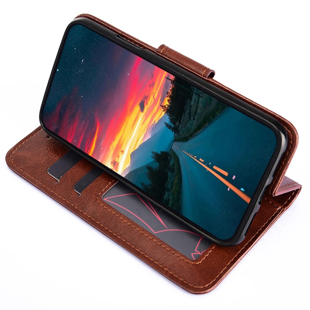  Motorola Edge 30 Neo 5G Fodral PU-Läder Brun