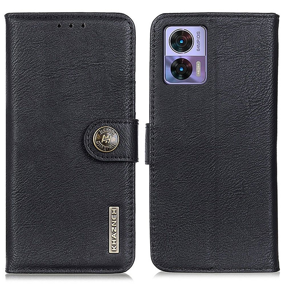 KHAZNEH KHAZNEH Motorola Edge 30 Neo 5G Fodral Läder Svart