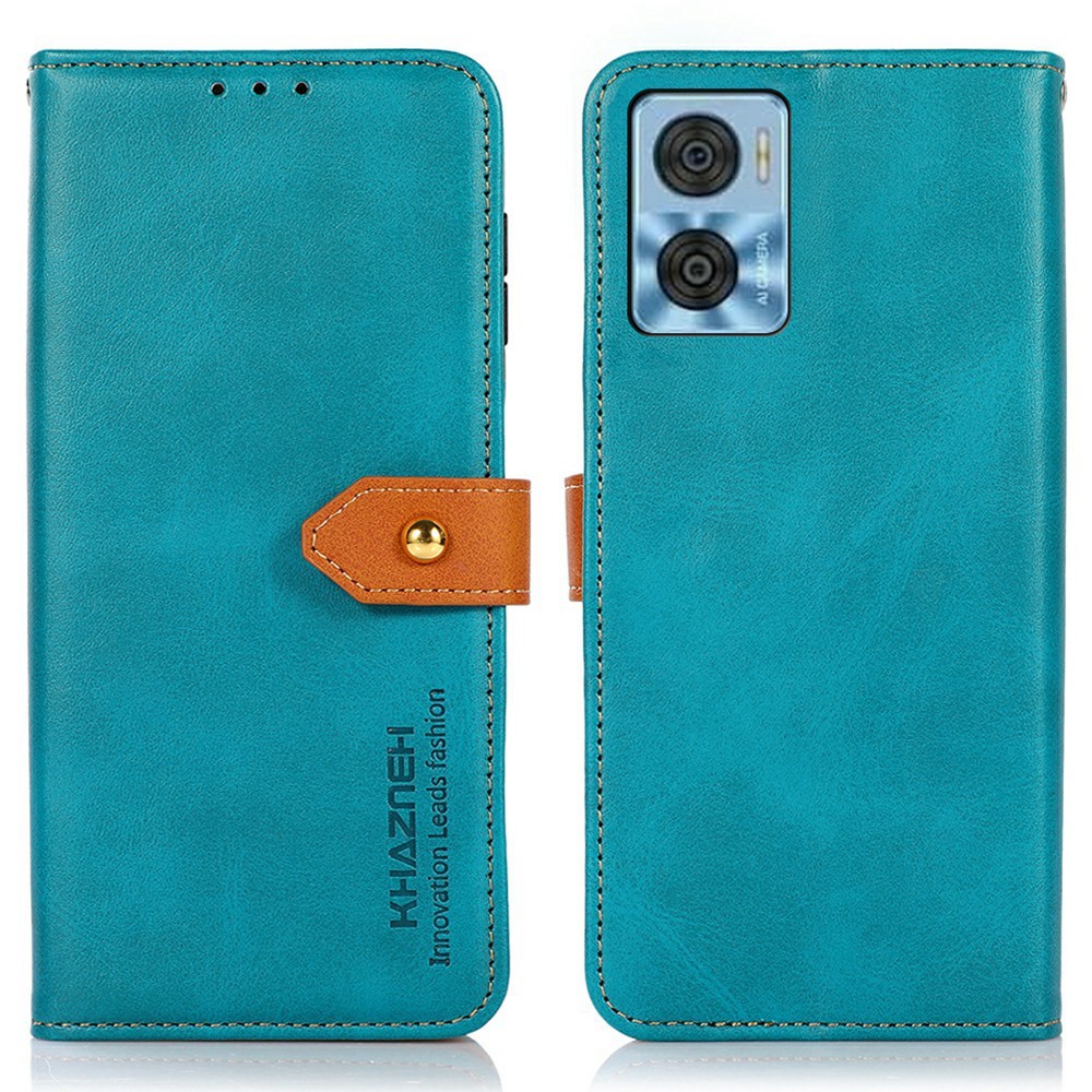 KHAZNEH KHAZNEH Motorola Moto E22i Fodral Dual Color Blå
