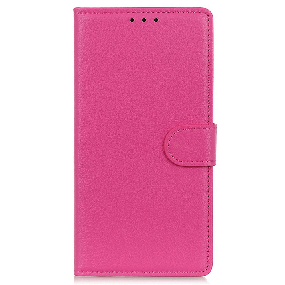  Motorola Moto E22i Fodral Litchi Läder Rosa