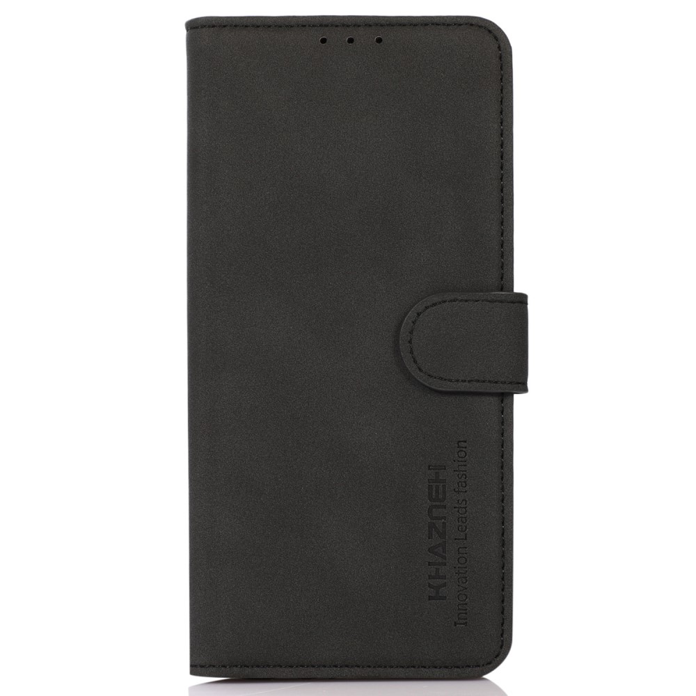 KHAZNEH KHAZNEH Motorola Moto E22i Fodral Retro Läder Svart