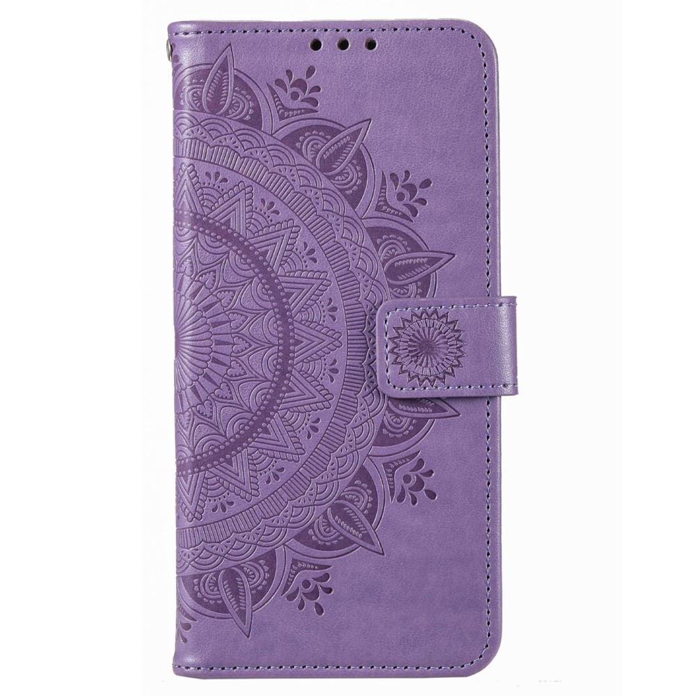  Motorola Moto E22i Fodral Mandala Läder Lila
