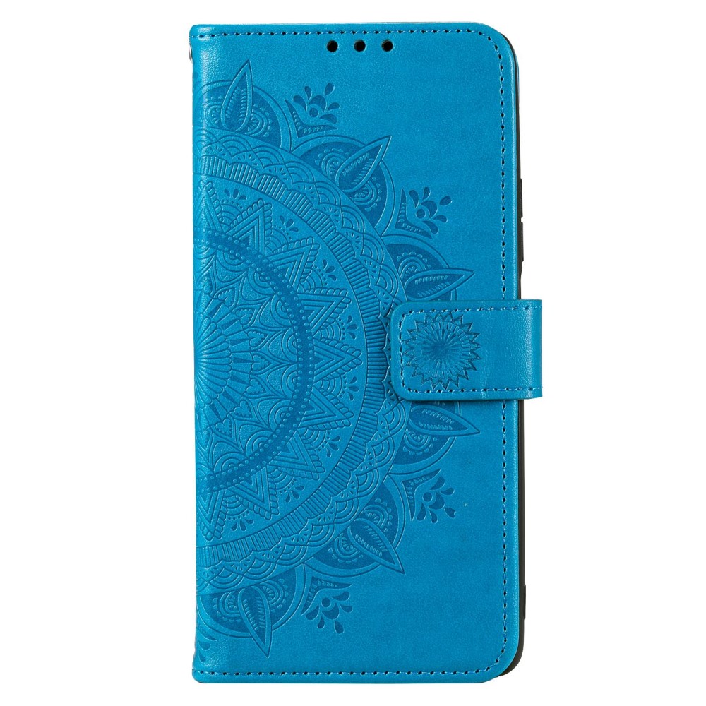 Motorola Moto E22i Fodral Mandala Läder Blå
