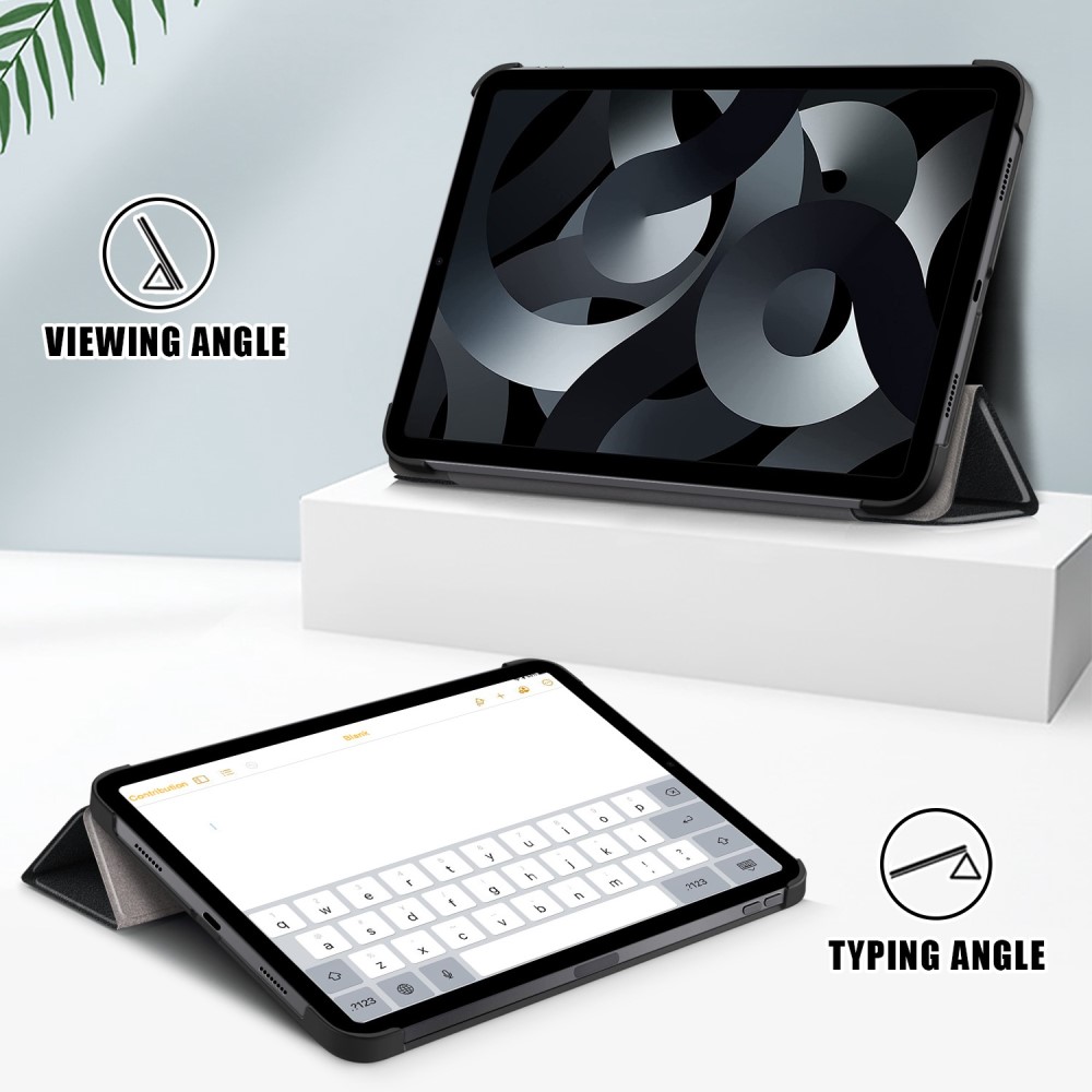  iPad 11 2025 / 10.9 2022 Fodral Tri-Fold Svart