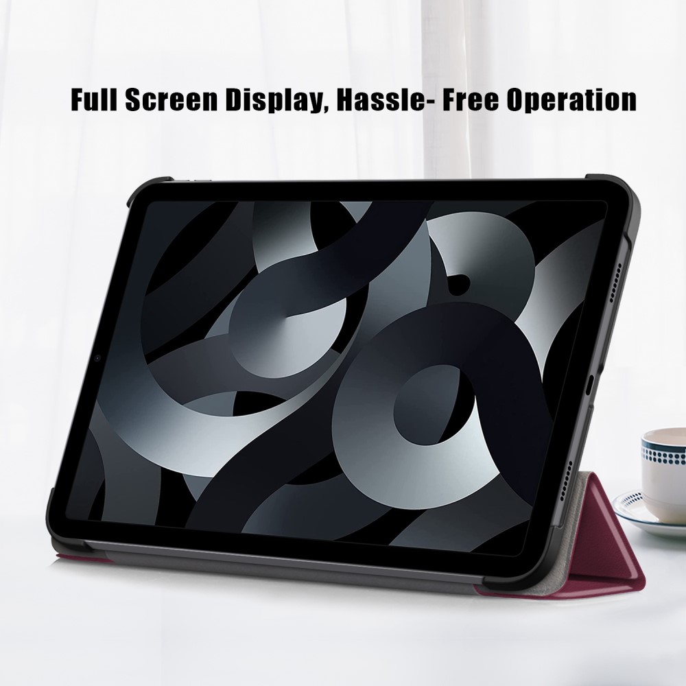  iPad 11 2025 / 10.9 2022 Fodral Tri-Fold Vinröd