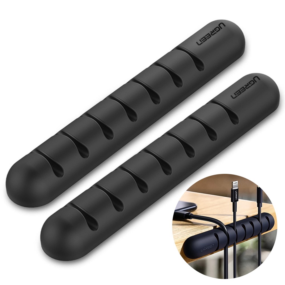 UGREEN UGREEN 2-PACK Kabelhållare / Kabelklämma För 7 Kablar Svart