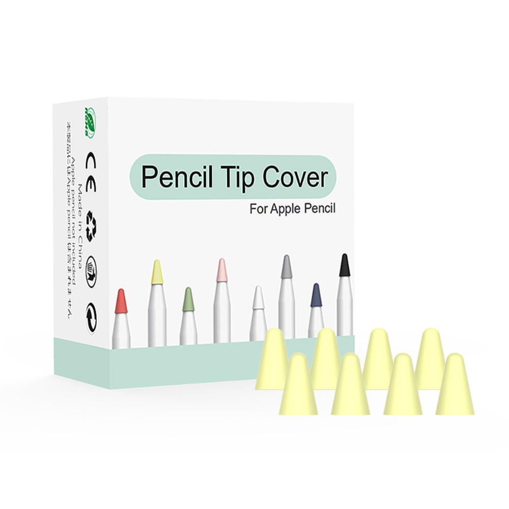  8-PACK Apple Pencil 1/2/Pro Spetsskydd / Tip Cover Gul