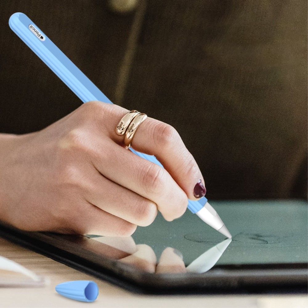  Apple Pen 2 / Pro Skal Liquid Silikon Anti-Slip Mörk Blå