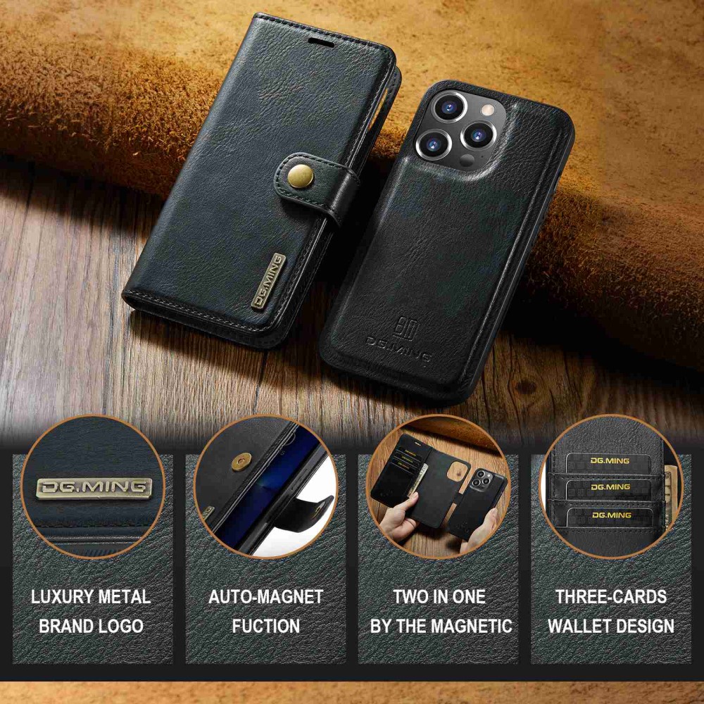 DG.MING DG.MING iPhone 14 Pro Max 2in1 Magnet Fodral / Skal Svart