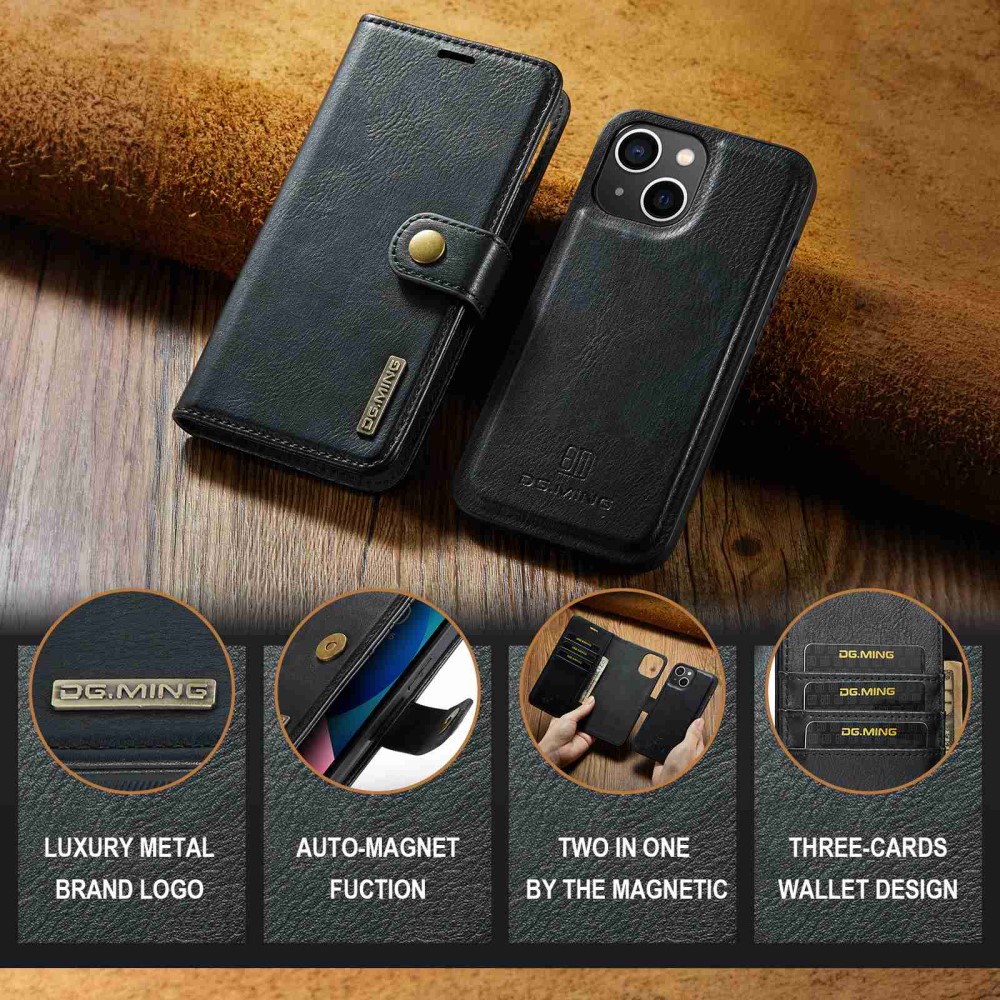 DG.MING DG.MING iPhone 14 Plus 2in1 Magnet Fodral / Skal Svart