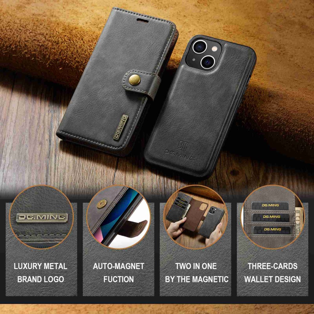 DG.MING DG.MING iPhone 14 Plus 2in1 Magnet Fodral / Skal Grå