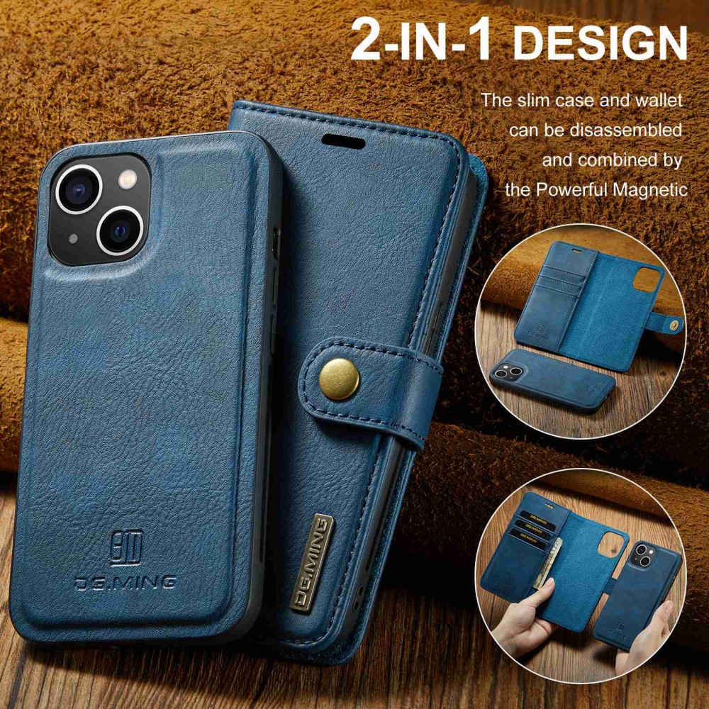 DG.MING DG.MING iPhone 14 Plus 2in1 Magnet Fodral / Skal Blå
