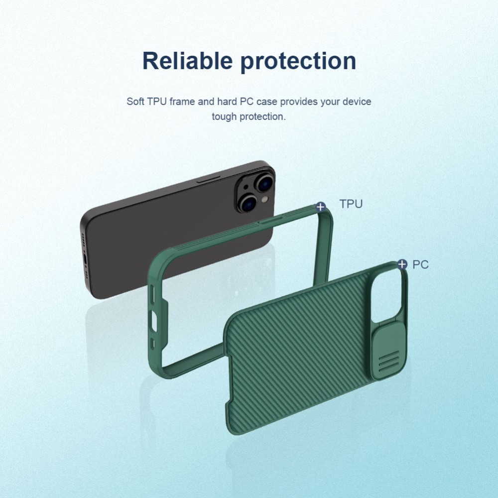 NILLKIN NILLKIN iPhone 14 Plus Skal CamShield Pro Grön