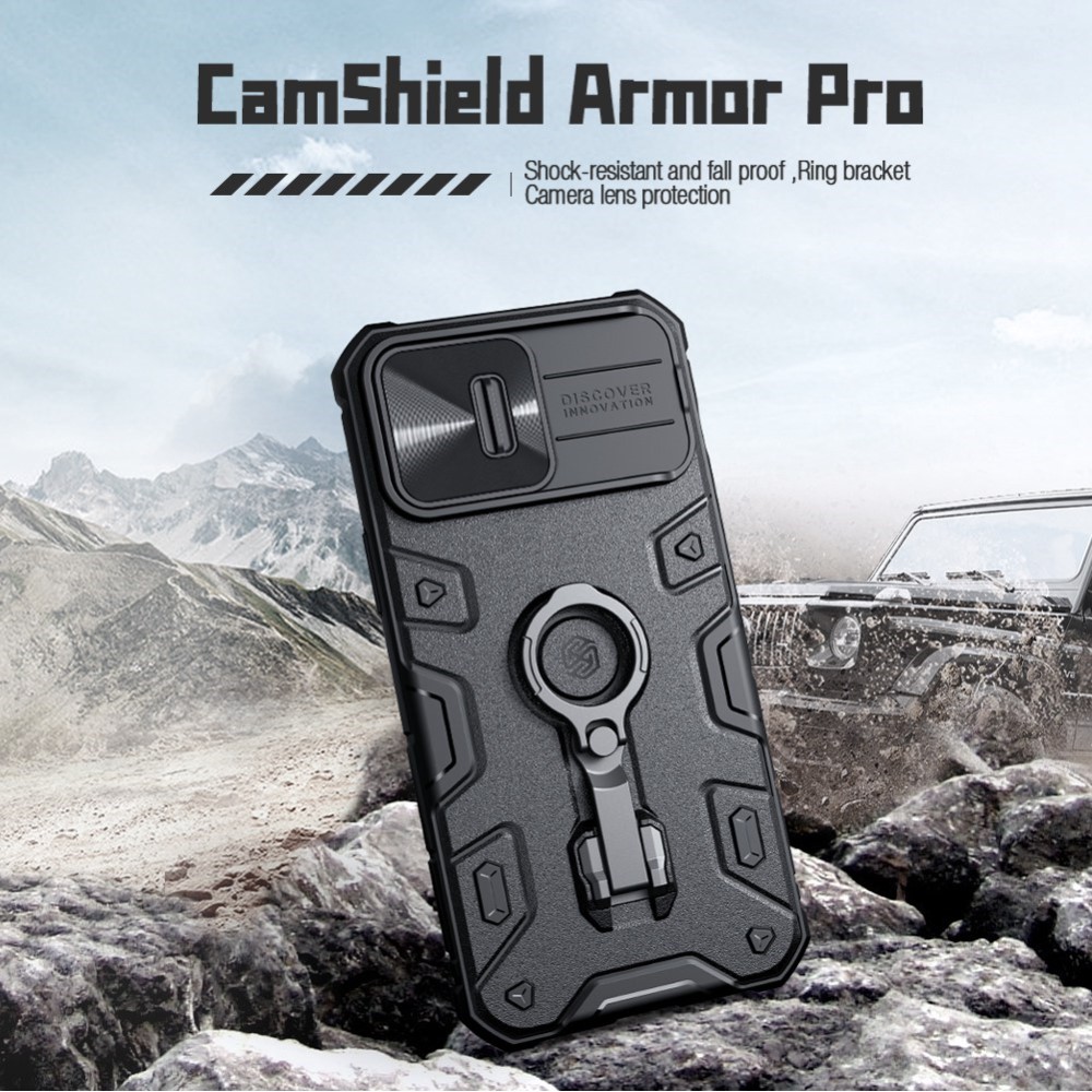 NILLKIN NILLKIN iPhone 14 Pro Skal CamShield Armor Pro Svart