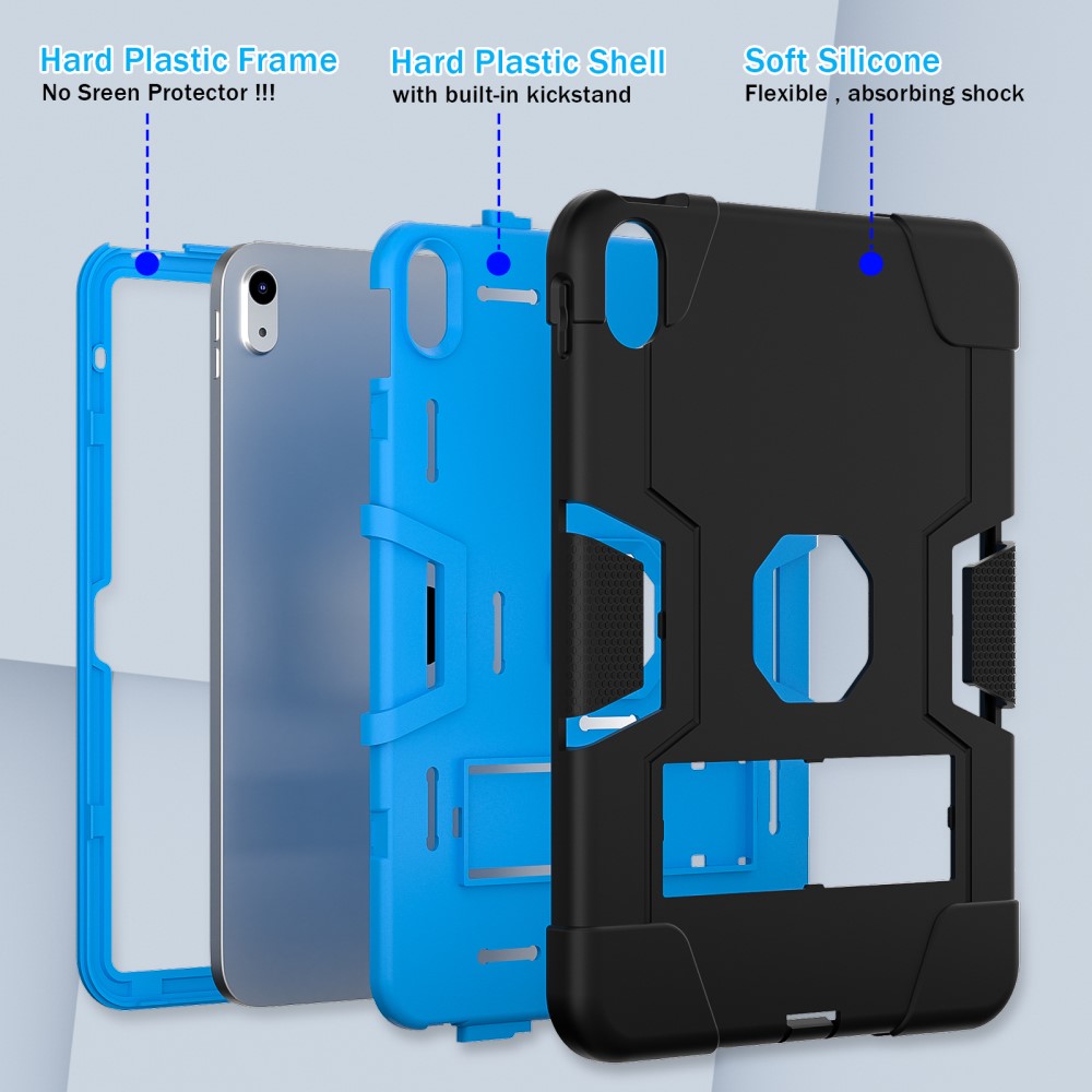  iPad 11 2025 / 10.9 2022 Shockproof Hybrid Skal Med Kickstand