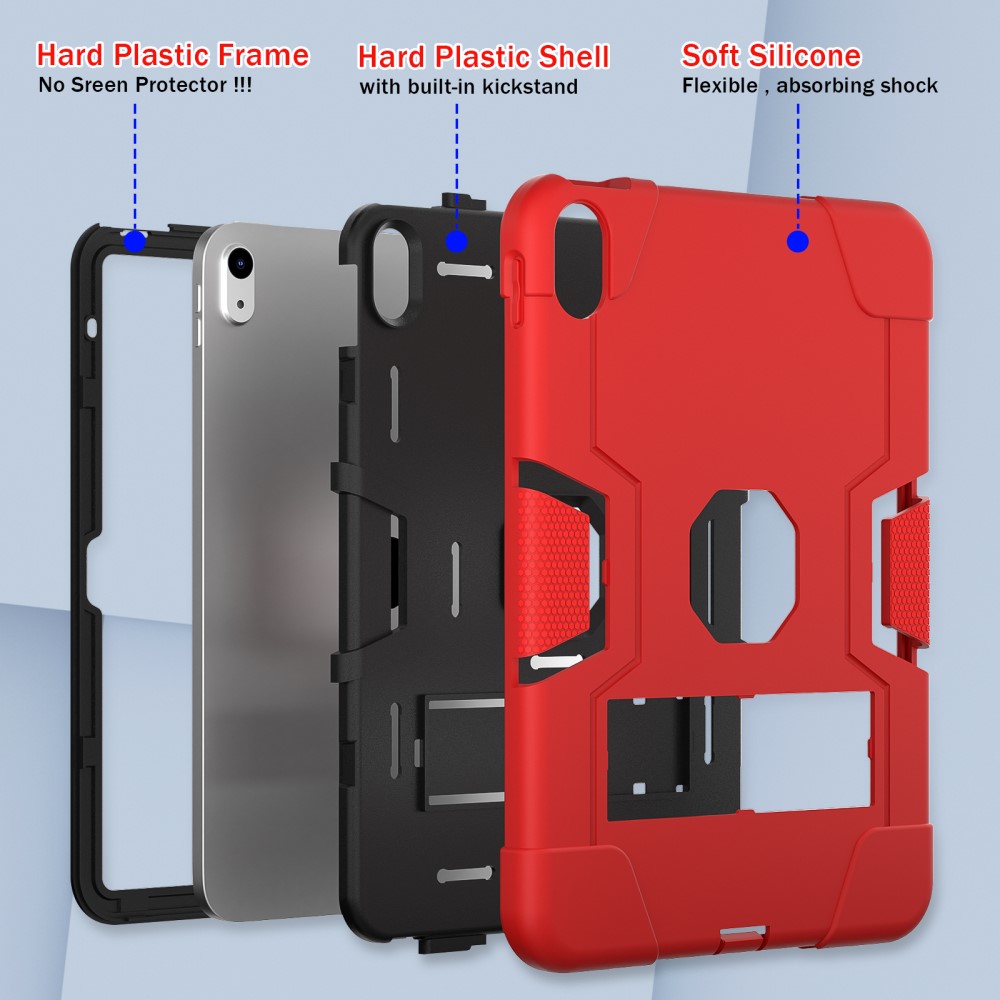  iPad 11 2025 / 10.9 2022 Shockproof Hybrid Skal Med Kickstand