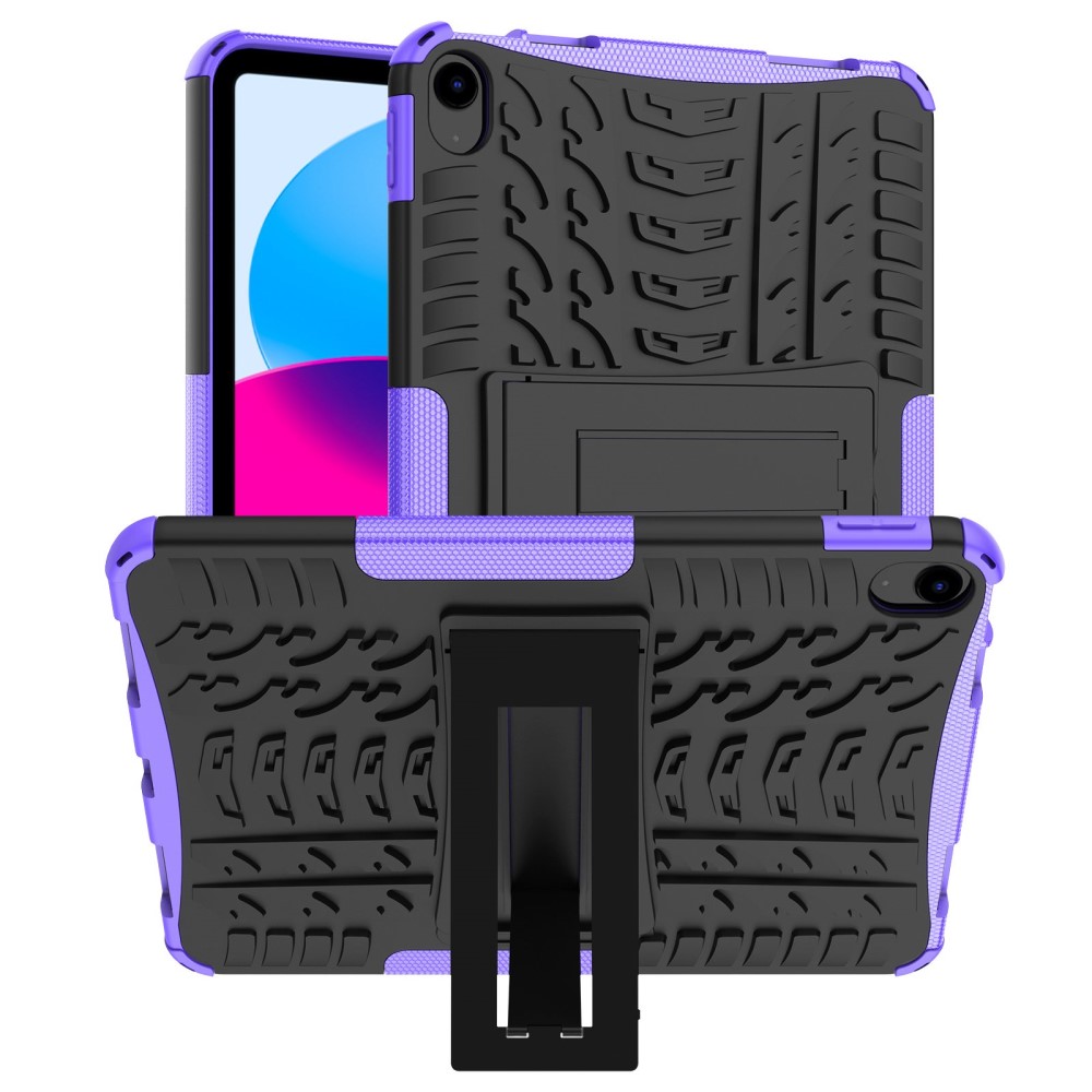  iPad 11 2025 / 10.9 2022 Skal Rugged Kickstand Armor Lila
