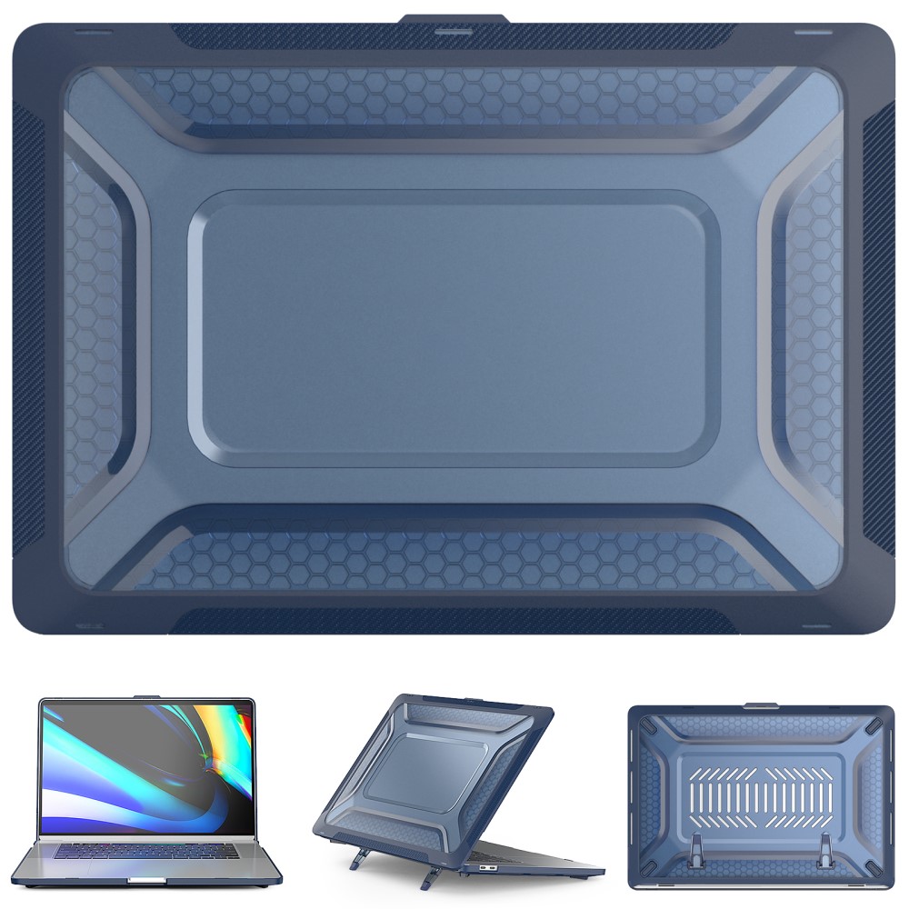  MacBook Pro 16 2019 Skal Med Kickstand Safirblå