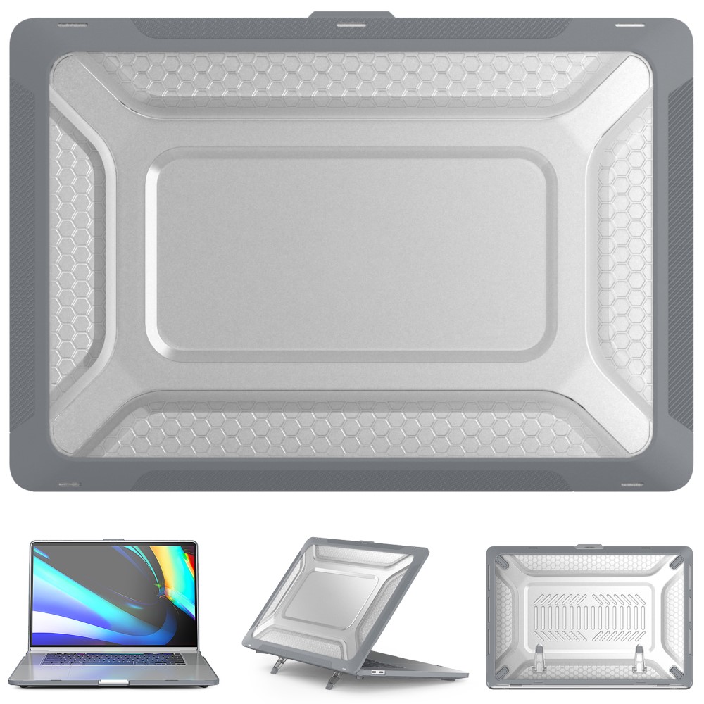  MacBook Pro 16 2019 Skal Med Kickstand Grå