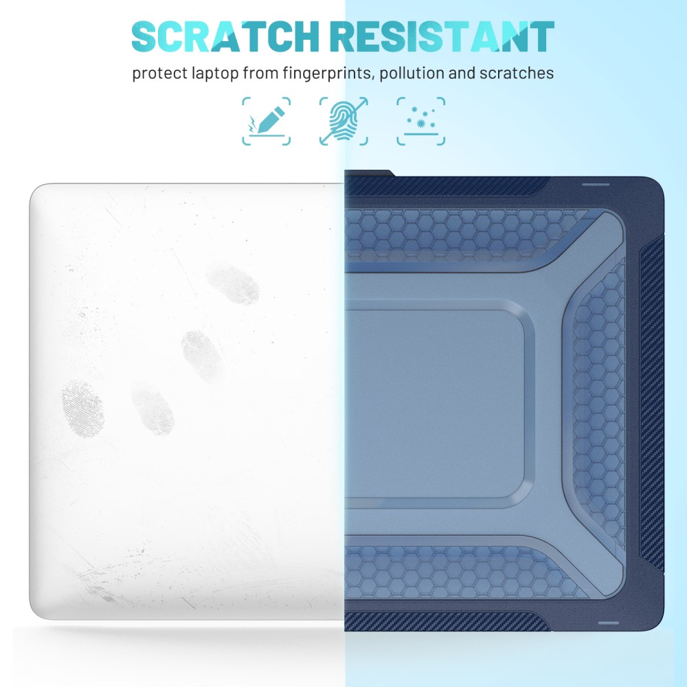  MacBook Pro 16 2021-2023 Skal Med Kickstand Safirblå