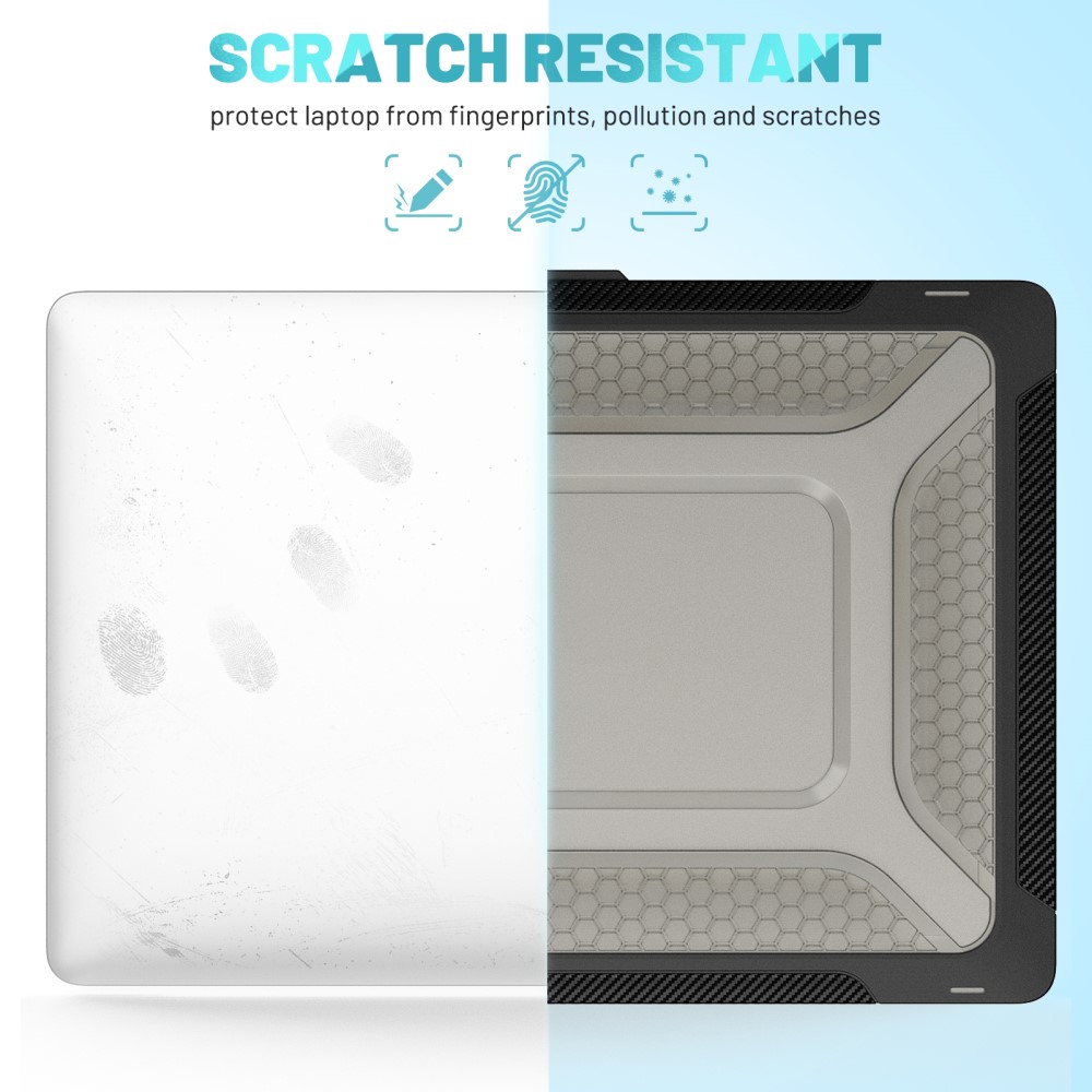  MacBook Pro 16 2021-2023 Skal Med Kickstand Svart