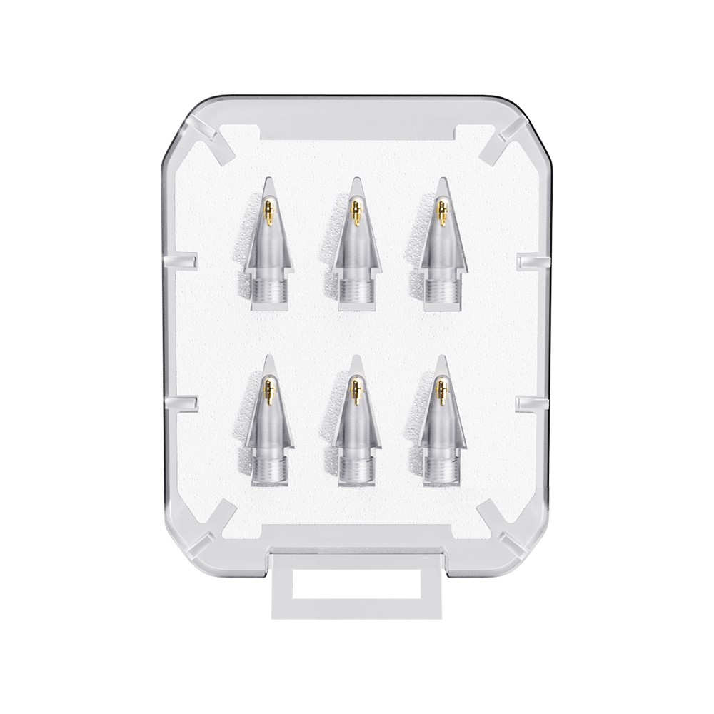 ESSAGER ESSAGER 6-PACK Ersättning Pennspets Apple Pen 1/2/Pro Transparent