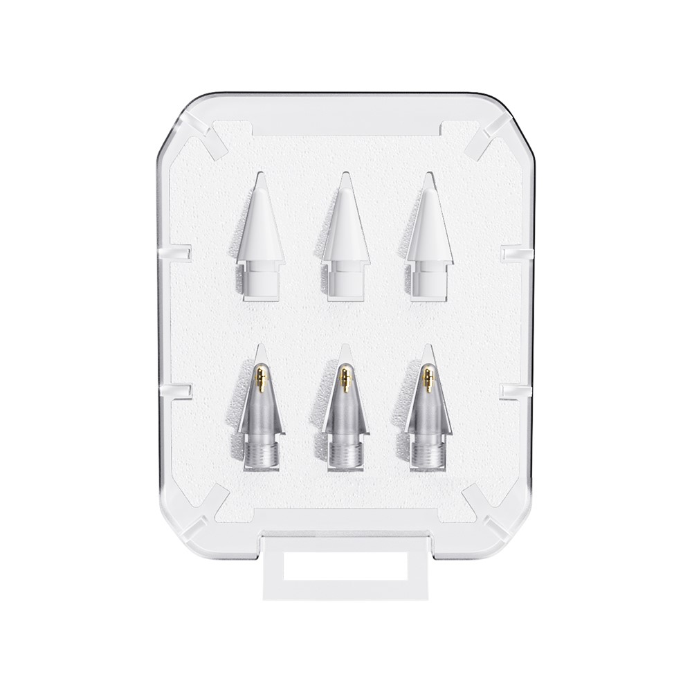 ESSAGER ESSAGER 6-PACK Ersättning Pennspets Apple Pen 1/2/Pro Vit/Transparent
