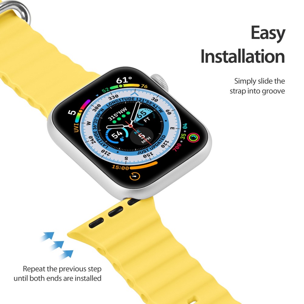 DUX DUCIS DUX DUCIS Apple Watch 38/40/41/42 mm mm Armband Wave Design Gul