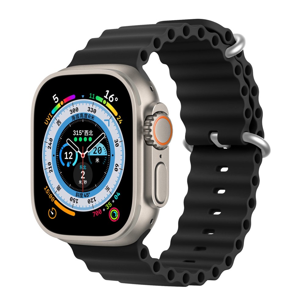 DUX DUCIS DUX DUCIS Apple Watch 42/44/45/46/49 mm Armband Wave Design Svart