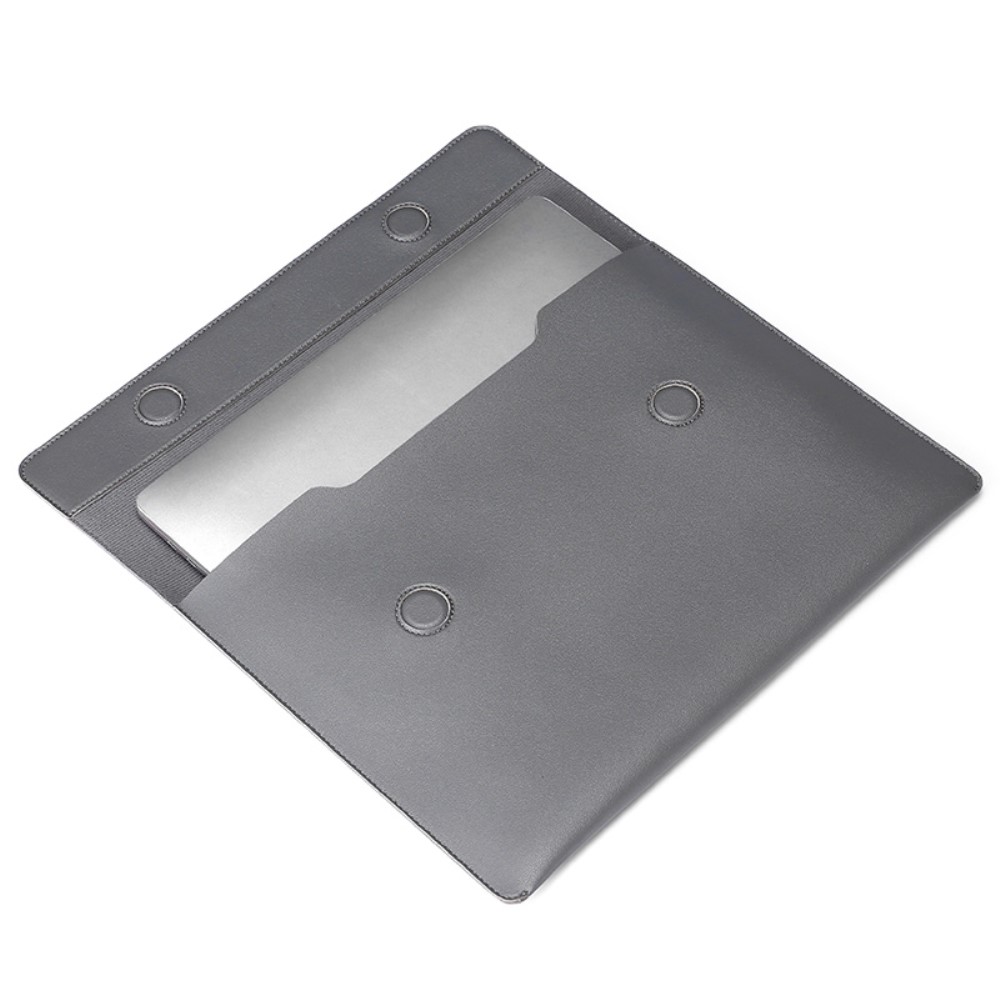 Laptop Sleeve 2-Set PU-Läder Väska 15.4