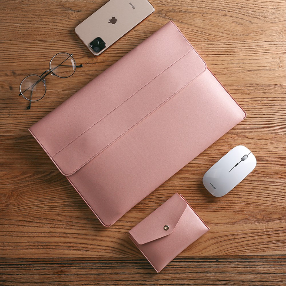  Laptop Sleeve 2-Set PU-Läder Väska 13.3