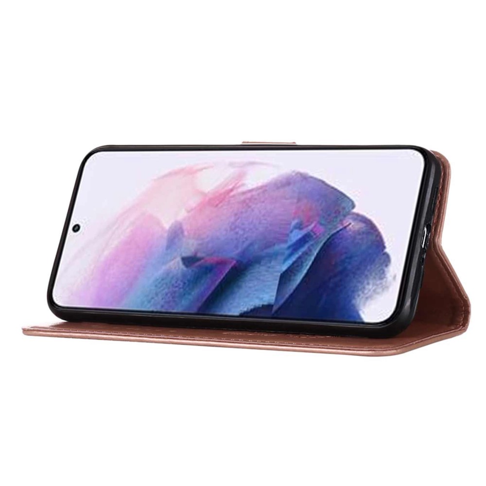  Samsung Galaxy S23 Fodral Fjäril Tryck Roséguld